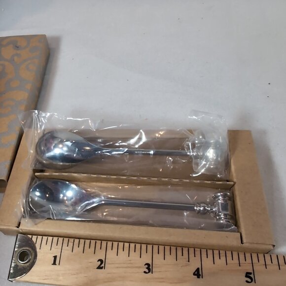 Alessi Marcel Wanders 2 Set Silver Soft Boiled Egg Opener Spoons 2015 MW20S2 - Picture 8 of 10